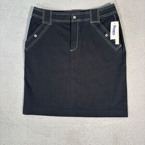 NWT Jessica‎ Sport Black White Stitch Skirt Size 10 Industrial Goth Rave Y2K Emo